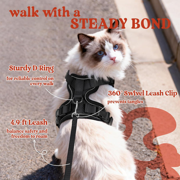 Escape-Proof Cat Walking Harness