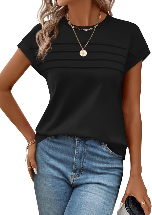 Summer Pleated Front Fashion Tops