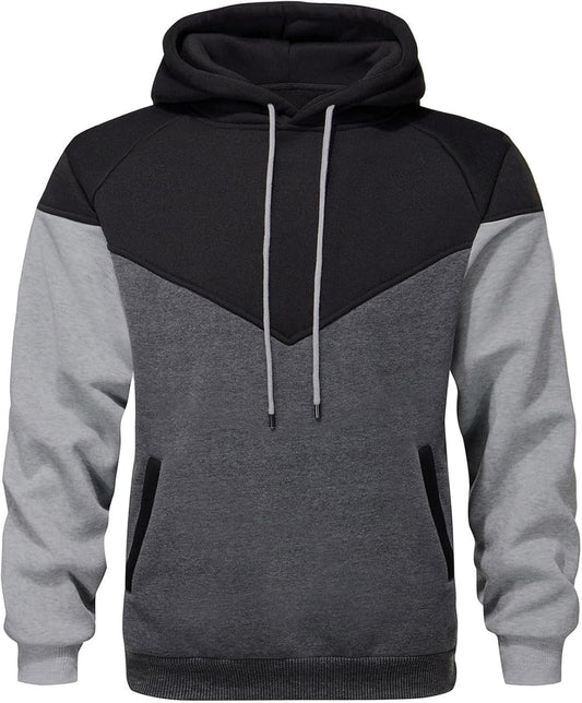 Stylish Men's Color Block Hoodie