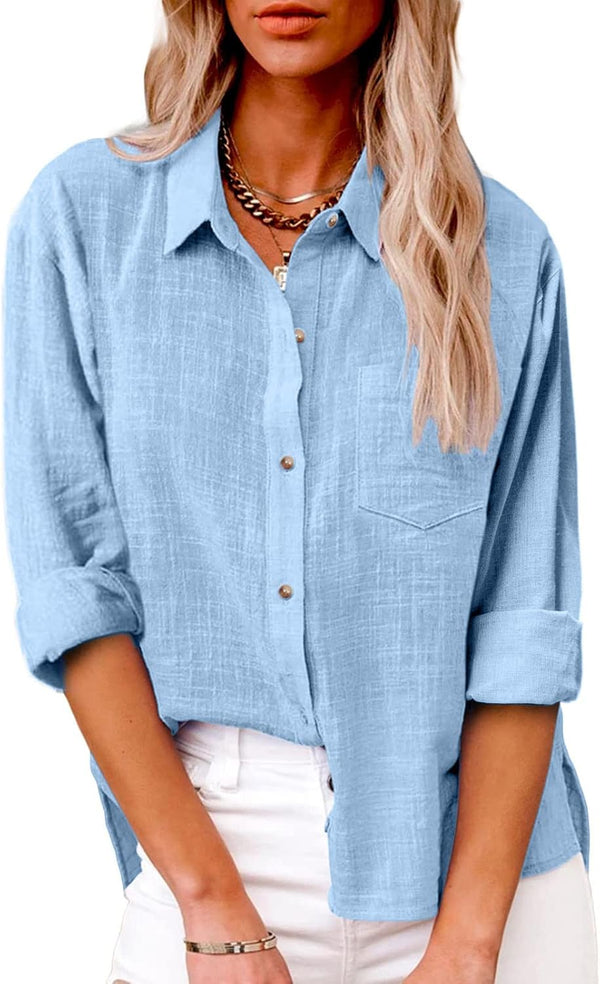 Cool Breeze Linen Button-Up