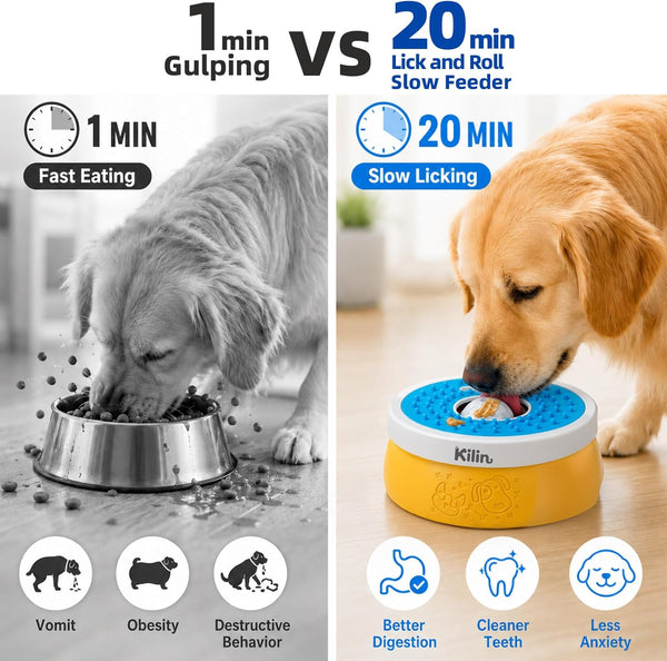 KILIN Lick & Roll Dog Bowl