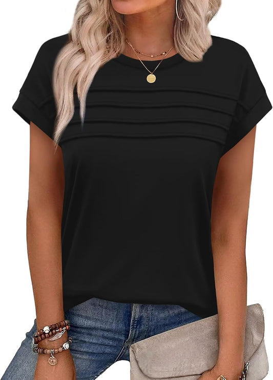 Summer Pleated Front Fashion Tops